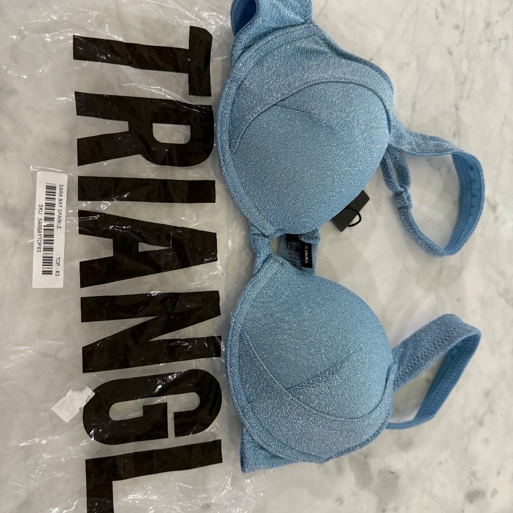 TRIANGL SARA BAY SPARKLE BIKINI TOP BRAND NEW SIZE X-SMALL (XS)